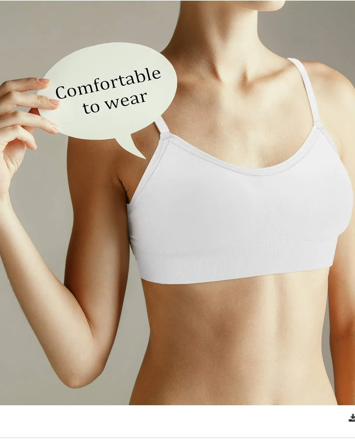 Geyoga 4 Pieces Neck Bralettes Wireless Cami Bra Tank Top Sports Bra for Women Girls