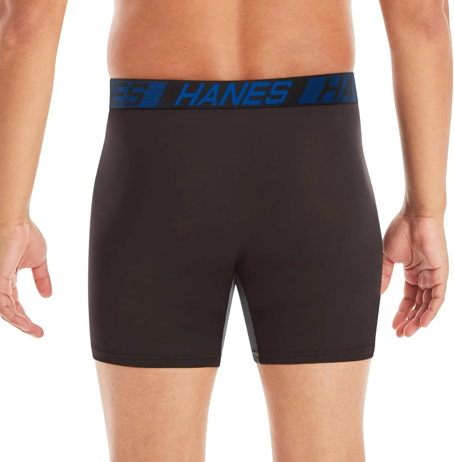 Hanes Men??s Total Support Pouch Boxer Briefs, X-Temp Cooling, Moisture-Wicking Underwear, Regular, Long-leg and Trunk, 3-Pack