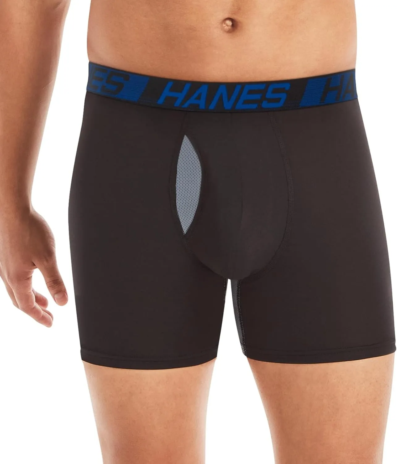 Hanes Men??s Total Support Pouch Boxer Briefs, X-Temp Cooling, Moisture-Wicking Underwear, Regular, Long-leg and Trunk, 3-Pack