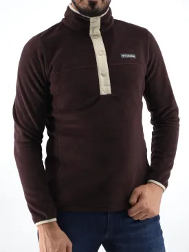 Men's Brand Logo Patched Sweatshirt,Burgundy