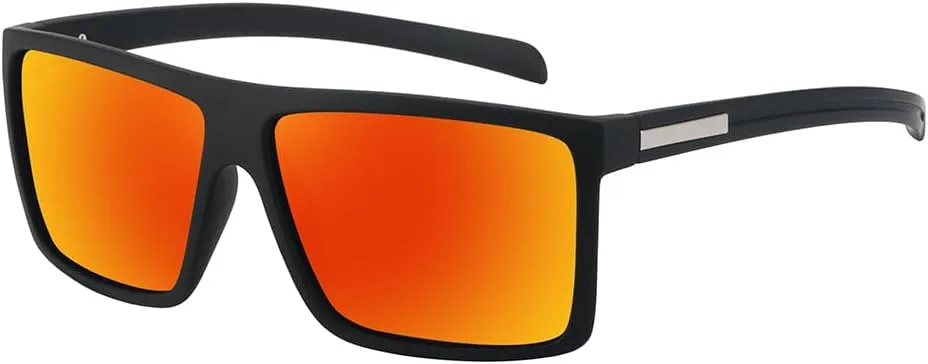 Men??s Classic Style Square Polarized Sunglasses Plastic Lightweight Eyewear UV Protection For Driving