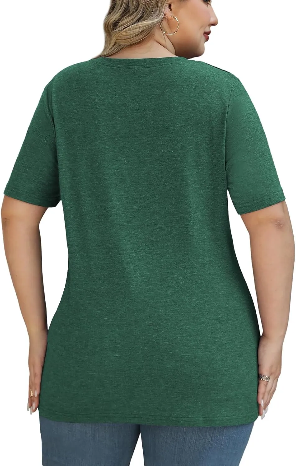 Plus Size Tops for Women Summer Trendy Criss Cross Shirts Oversized Casual Loose Fit Tunic Tops