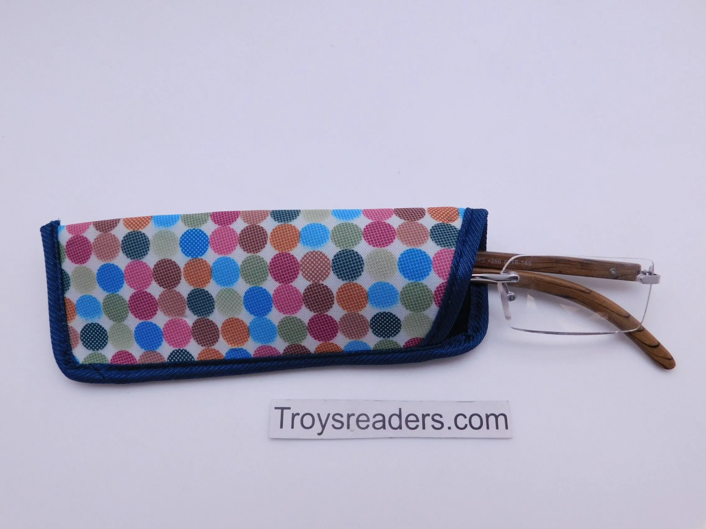 Trimmed Polkadot Glasses Sleeve/Pouch in Seven Designs