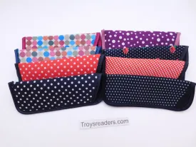 Trimmed Polkadot Glasses Sleeve/Pouch in Seven Designs