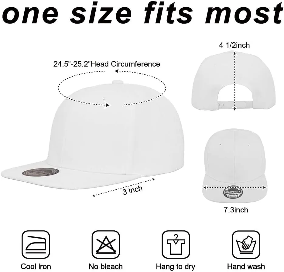 ZH Plain Flat Brim Snapback Baseball Caps Adjustable Blank Baseball Caps Wholesale 12 Pack??